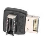KIMISS Cerrxian 90 Derece Usb Tip E Adaptör Tip E Ön Panel Adaptörü Abs Usb3.1 Tip E Adaptör Cfor OMPuter Anakart Usb3.1 Tipe Adaptör 90 Derece Direksiyon Dirseği(Ph74A) (PH74A)