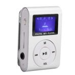 KIMISS LCD Ekranlı Ve Spor Arka Klipsli Taşınabilir Mini MP3 Müzik Çalar - 32 GB'a Kadar Hafıza Kartı Genişletmeyi Destekler - Siyah Şık Tasarım (SILVER)