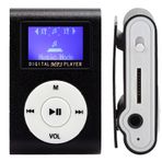KIMISS Mini Taşınabilir MP3 Müzik Çalar – Metal Klips Tasarımı, 0,8 inç LCD Ekranlı Mini MP3, Destek Hafıza Kartı, Hareket Halinde Müzik Deneyimi Için 3,5 Mm Kulaklıkla Birlikte