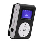 KIMISS Mp3 Çalarlar Bluetoothlu Mp3 Çalar Alüminyum Alaşım Portatif Mini Mp3 Müzik Çalar Spor Arka Klipsli Lcd Ekran Mp3 Desteği Hafıza KartıGümüş Siyah, Kimiss