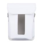 KIMISS Omuz Askılı Yazıcı Çantası, Link 3 PU Akıllı Telefon Yazıcısı Için Koruyucu Kapak, Manyetik Çevirmeli Ön Kapaklı Seyahat Saklama Çantası (WHITE)