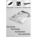 Kimlik Ehliyet Kabı Şeffaf 2 Adet Yumuşak Esnek Şeffaf Kırılmaz Kredi Kartı Koruyucu Kart Kılıfı Kart Kabı Plastik