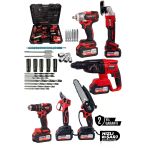 KİMMEER PLUS KİMMEER 6'lı Set Kırıcı Delici Hilti Vidalama Taşlama Somun Sökme Budama Testeresi Budama Makası