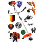 Kimmer Plus 11000RPM 2.1 Hp Yan Tipi Benzinli Motorlu Ot Çalı Çim Biçme Tırpanı-Turuncu