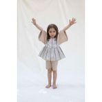 Kimono Kollu Çocuk Bluz Yeşil Çizgili Desenli Organik Pamuk - 7 - 8 Yaş