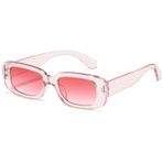 Kimorn Dikdörtgen Güneş Gözlüğü Kadın Erkek Trendy Retro Moda Gözlük 90's Vintage UV 400 Koruma Kare Çerçeve K1200, Şeffaf pembe Çerçeve Pembe Lens, One Size Fits All