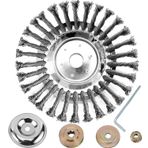 Kimuwote Yabani ot fırçası, yabani ot fırçası, motorlu tırpan için, 8 inç 200 x 25,4 mm delik, profesyonel çalı kesici, yabani ot derz fırçası, çelik yuvarlak fırça, yabani ot düzeltici bahçe için yabani ot