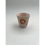 Kimya Ceramics Handmade Seramik Espresso Fincanı(Kırmızı Nazar Boncuklu) - 70 ml