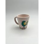 Kimya Ceramics Handmade Seramik Kahve Fincanı - Kuşdesenli - 1 Adet - 150 ml