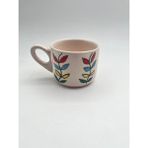 Kimya Ceramics Handmade Seramik Kupa Bardak (Yapraklı) - 1 Adet - 200 ml