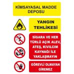Kimyasal Madde Deposu Sticker 20X28 Cm