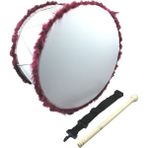 Kına Davulu Kırmızı Ledli (Pilsiz) Bordo Tüylü 50 cm