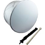 Kına Davulu Kırmızı Ledli (Pilsiz) Sade 50 cm - Şeffaf