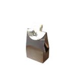 Kına Ve Çerez Çantası Karton DÜZ 7.5X11X4 CM (20 Adet) Gümüş