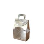 Kına Ve Çerez Çantası Pencereli Karton 7.5X11X4 (20 Adet) Gümüş