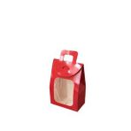 Kına Ve Çerez Çantası Pencereli Karton 7.5X11X4 (20 Adet) Kırmızı