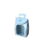 Kına Ve Çerez Çantası Pencereli Karton 7.5X11X4 (20 Adet) Mavi