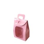 Kına Ve Çerez Çantası Pencereli Karton 7.5X11X4 (20 Adet) Pembe