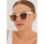 Kinary Kadın Güneş Gözlüğü Krem Cat Eye 1009 Krem