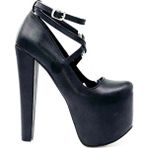 Kindep Yüksek Topuklu (18 Cm) Platform (7 Cm) Kadın Ayakkabı Siyah