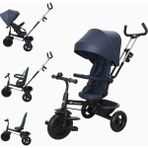 Kinderkraft Aston 2 Plus 6’sı 1 Arada Çocuk Üç Tekerlekli Bisiklet - Lacivert