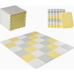 Kinderkraft Luno Köpük Oyun Matı Emekleme ve Yürüme - Sarı - 150 x 180 cm