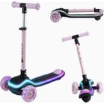 Kinderkraft Raket LED Üç Tekerlekli Çocuk Scooter - Mor