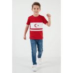 Kinderos Bayraklı Türkiye Milli Takım Forma Çocuk Tişört - 26Y 1923 - Kırmızı - 7 - 8 Yaş