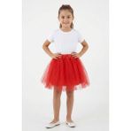 Kinderos Beli Lastikli Kız Çocuk Tütü Etek - 26Y 1621 - Kırmızı - 6 Yaş
