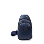 Kindfox Vegan Deri Kulaklık Çıkışlı Unisex Çapraz Sırt ve Göğüs Çantası | JPN (Lacivert)