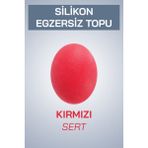 KİNE TAPE Kine Tape Silikon El Egzersiz Topu Stres Topu El Çalıştırma Güçlendirme Egzersiz Topu Kırmızı
