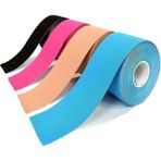 Kinesio Tape Crosstape Kinesio 5CMX5M Sporcu Bandı 4'lü Renk (Mavi-Ten-Kırmızı-Siyah Renkten 1 Er Adet) - Standart - Renkli