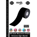 #Kinesiobant Premium Hipoalerjenik Kol Omuz Sırt Bacak Sporcu Kas Bandajı 5M X 5Cm Siyah Ağrı Bandı
