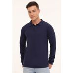 Kinetix Lacivert Erkek Uzun Kol T-Shirt MB SN329 UKOL POLO 4PR