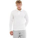 Kinetix MB SN329 Ukol Polo 5pr Beyaz Erkek Uzun Kol T-Shirt - 2XL