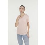 Kinetix Pembe Kadın Kısa Kol T-Shirt WB V VISKON 11MDK205 4FX