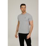 Kinetix SN234 Basic Raw Edge Gri Erkek Kısa Kol T-shirt