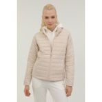 Kinetix W-SN659 Basıc Padded Coat Ekru Kadın Mont - XS - Bej