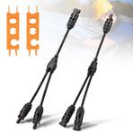 Kinfezlon Solar Y Kablo 4 mm², MC4 Solar Panel Y Fiş için, 1 Çift Y Fiş Kablosu, Güneş Paneli Kablosu MMF+FFM, Paralel Fotovoltaik Bağlantı için, PV Y Fiş Solar Aletli