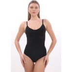 King Bee Inceltici Toparlayıcı Dikişsiz Zıbın Alttan Bağlamalı Ayarlanabilir Askılı Seamless Kadın Korse - 2XL - Siyah