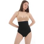 King Bee Iz Yapmaz Kaymaz Slikonlu Vücut Şekillendirici Alt Karın Göbek Basen Toparlayıcı Doğum Sonrası Kullanıma Uygun Yüksek Bel Slip Hayalet Seamless Kadın Korse - 2XL - Siyah