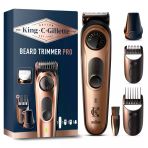 King C. Gillette Erkek Pro Elektrikli Sakal Kesme Makinesi, 40 Sakal Uzunluğu İçin Hassas Çark, Ultra Keskin, Ömür Boyu Paslanmaz Çelik Bıçaklar, Yıkanabilir, Farklı Tarak Aparatları, Hassas Düzeltme