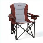 King Camp KingCamp Juniper Bel Destekli Ultra Konforlu XL Kamp Sandalyesi Red/Grey