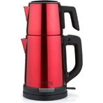 King KCM331 Tea Pro Inox Kırmızı Çay Makinesi