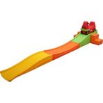 King Kids Arabalı Platform Set | Anaokulu ve Bahçeye Uygun Kaydıraklı Araba Pisti - Çocuk Oyun Parkı - Kırmızı