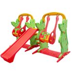 King Kids B Yeşil Kaydıraklı 2 Salıncaklı Oyun Seti