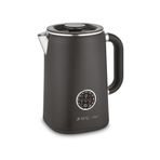 King KSI386 Arya Dijital Su Isıtıcı | 1,7L, 1500W, Dokunmatik Panel, El Yakmaz Çelik Kettle, 4 Isı Modu (Siyah)