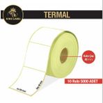 King Label Termal Barkod Etiket 60x40mm 10 Rulo 500'LÜ Sarım - 60 x 40 mm