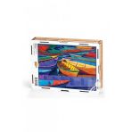 King Of Puzzle 500 Parça Ob08d Renkli Kayıklar Ahşap Puzzle