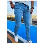 KING SEZAR Erkek Buz Mavi Slim Fit Jean Pantolon Erkek Kot Pantolon